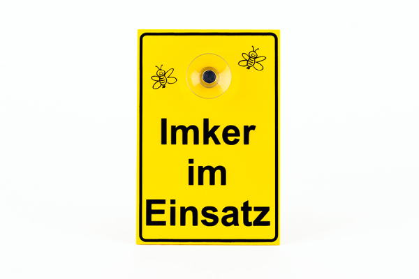 Imker im Einsatz, Saugnapfschild
