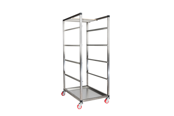 Wabenknecht, INOX 4 Etagen mit Rollen