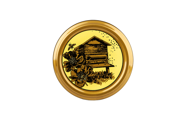 Honigglas mit Relief 500g 12 Stk. inkl. Deckel TO 70